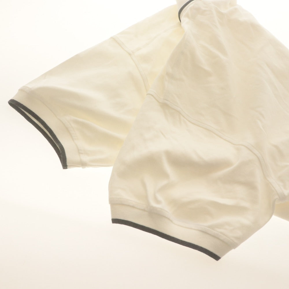■ BRUNELLO CUCINELLI ブルネロクチネリ ポロシャツ 半袖 トップス コットン ポケット レディース S ホワイト