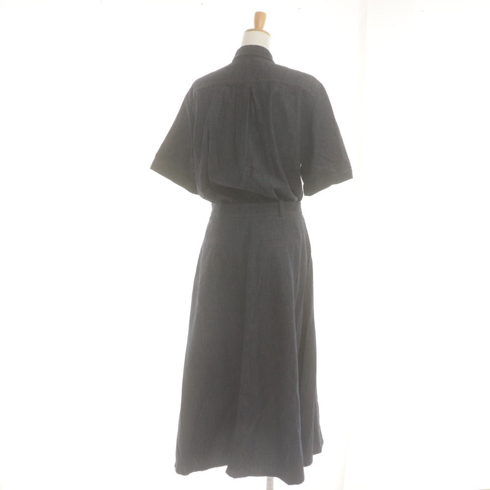 ■ BRUNELLO CUCINELLI ブルネロクチネリ シャツワンピース 半袖 トップス ボトムス デニム レディース S インディゴ