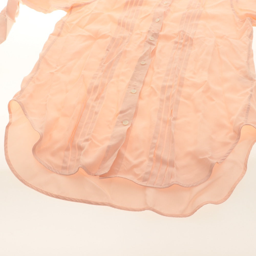■ CELINE Blouse Shirt Long Sleeve Top Pleats Women's 36 Pink