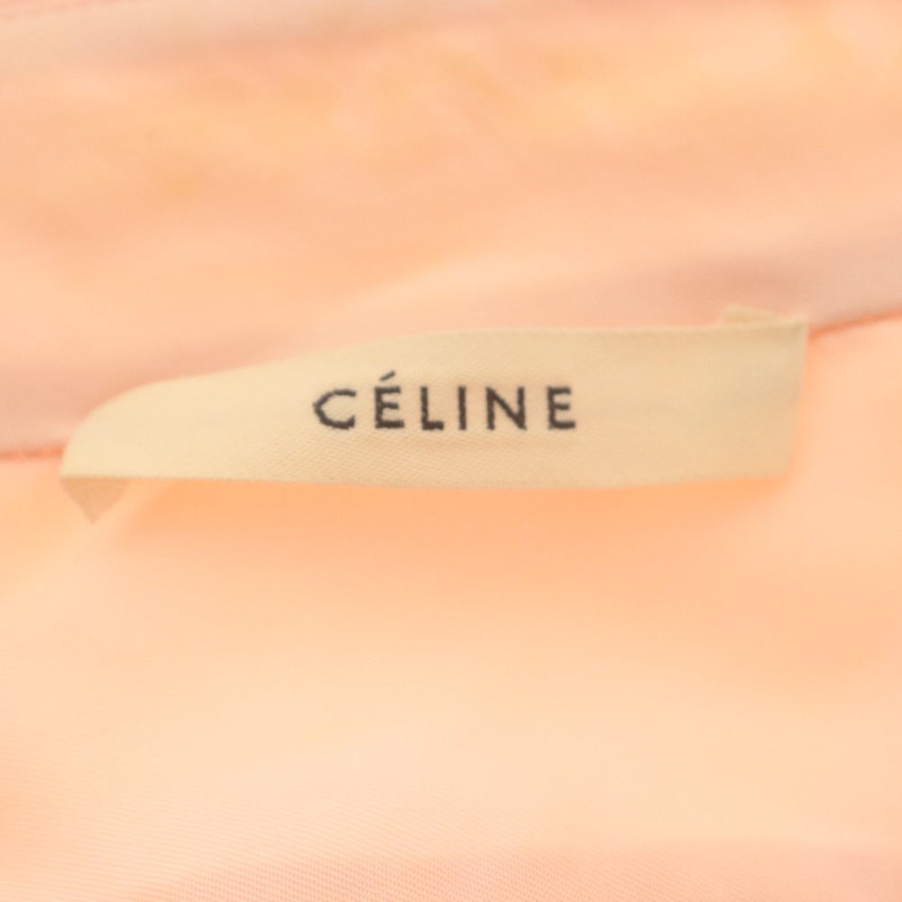■ CELINE Blouse Shirt Long Sleeve Top Pleats Women's 36 Pink