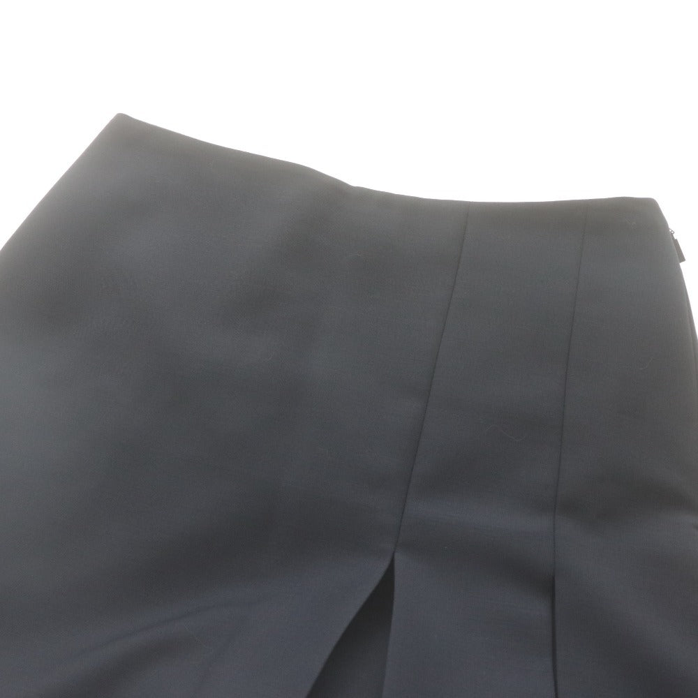 ■ FENDI Skirt Midi Length Bottoms Side Slit Pleats Women's 40 Navy