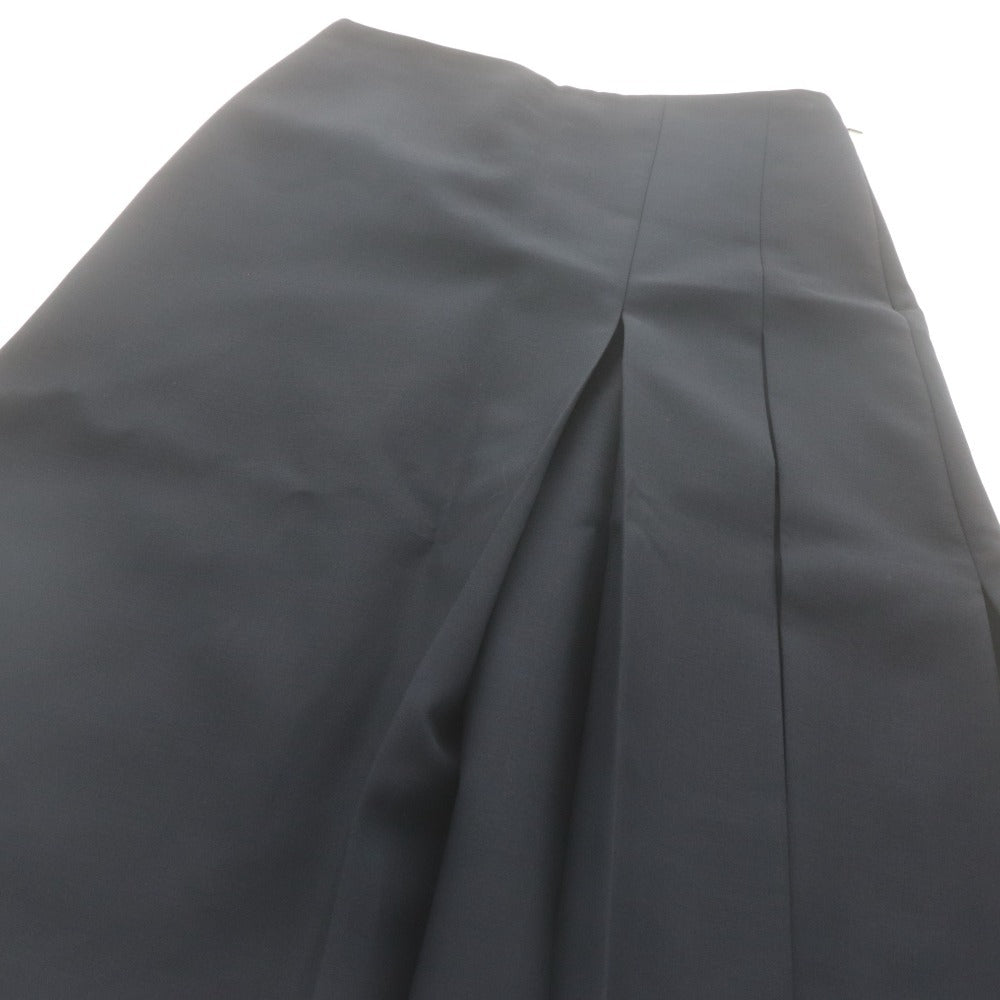 ■ FENDI Skirt Midi Length Bottoms Side Slit Pleats Women's 40 Navy