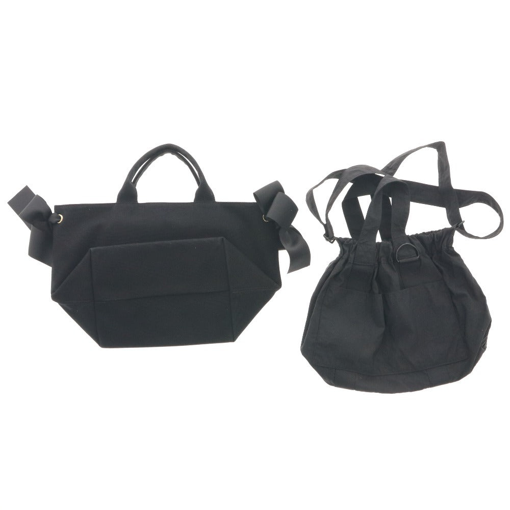 ■ レプシム カシェリエ ハンドバッグ 2点セット まとめ売り 鞄 チャック マグネット リボン レディース ブラック