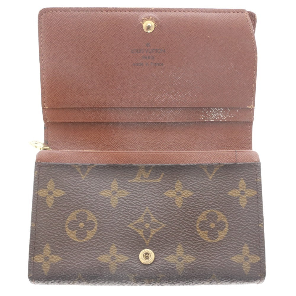 ■ LOUIS VUITTON ルイヴィトン 財布 ポルトフォイユ トレゾール モノグラム 二つ折り ウォレット メンズ レディース ダークブラウン系
