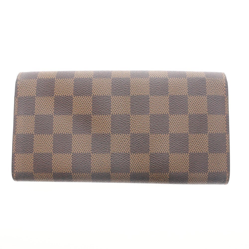 ■ LOUIS VUITTON ルイヴィトン 財布 ポルトフォイユ・サラ ダミエライン 二つ折り ウォレット メンズ レディース ダークブラウン 箱付き