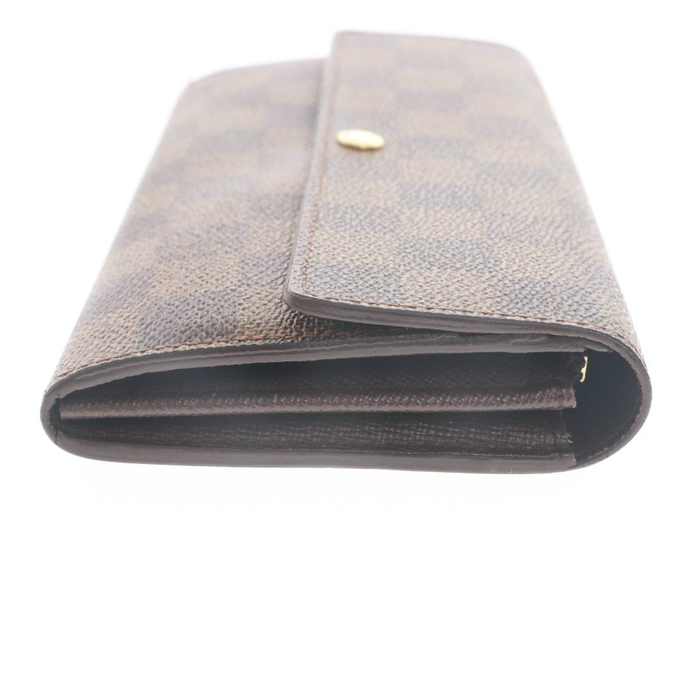 ■ LOUIS VUITTON ルイヴィトン 財布 ポルトフォイユ・サラ ダミエライン 二つ折り ウォレット メンズ レディース ダークブラウン 箱付き