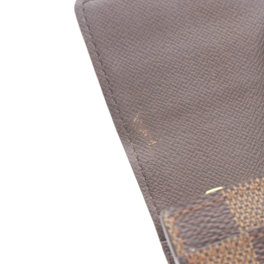 ■ LOUIS VUITTON ルイヴィトン 財布 ポルトフォイユ・サラ ダミエライン 二つ折り ウォレット メンズ レディース ダークブラウン 箱付き