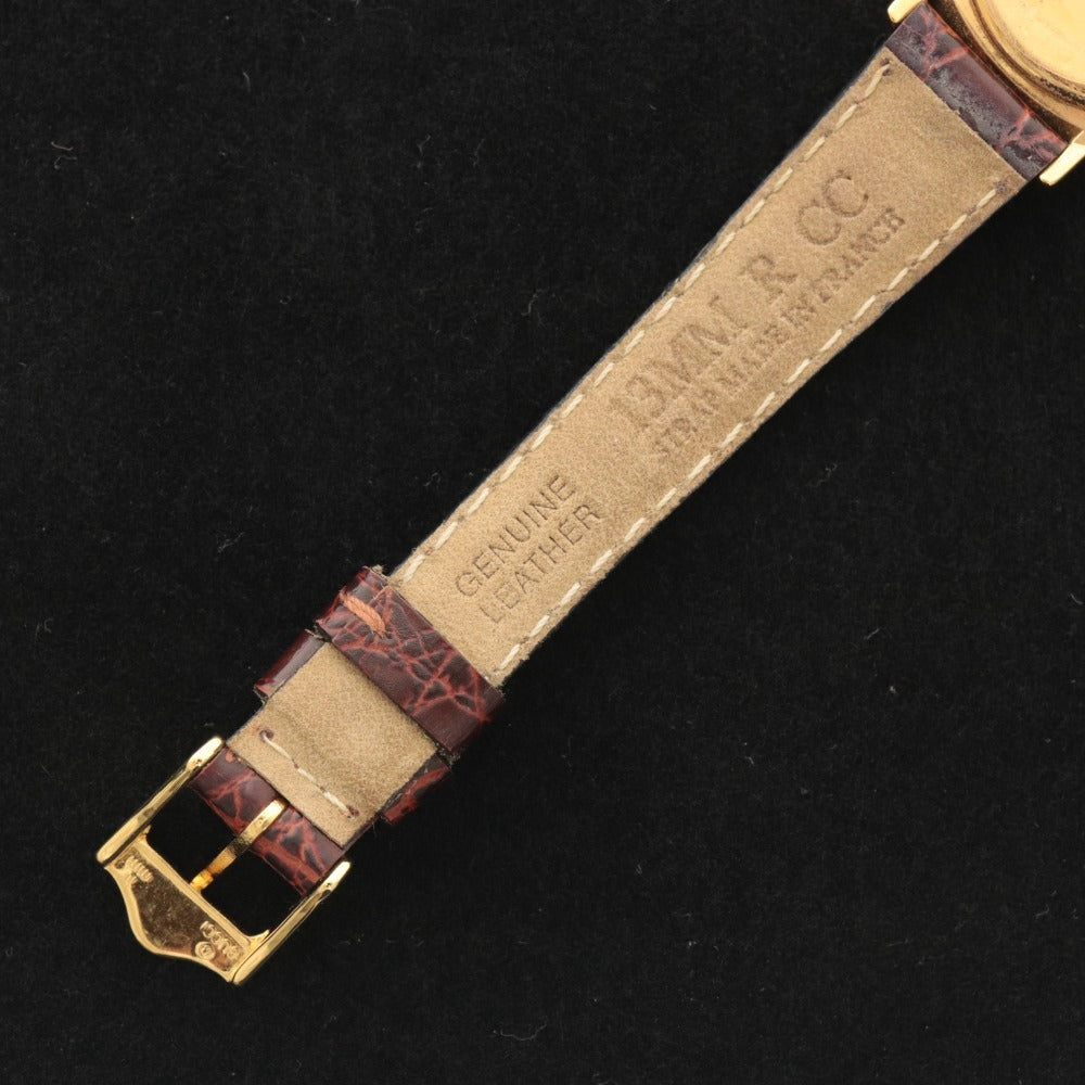 ■ GUCCI グッチ 腕時計 3000.2.L クォーツ 17.9g レディース ゴールド ベルト 赤茶系