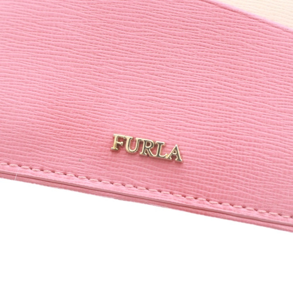 ■ FURLA フルラ パスケース 社員証ケース カードケース 定期入れ レディース ピンクベージュ系 袋 箱付き