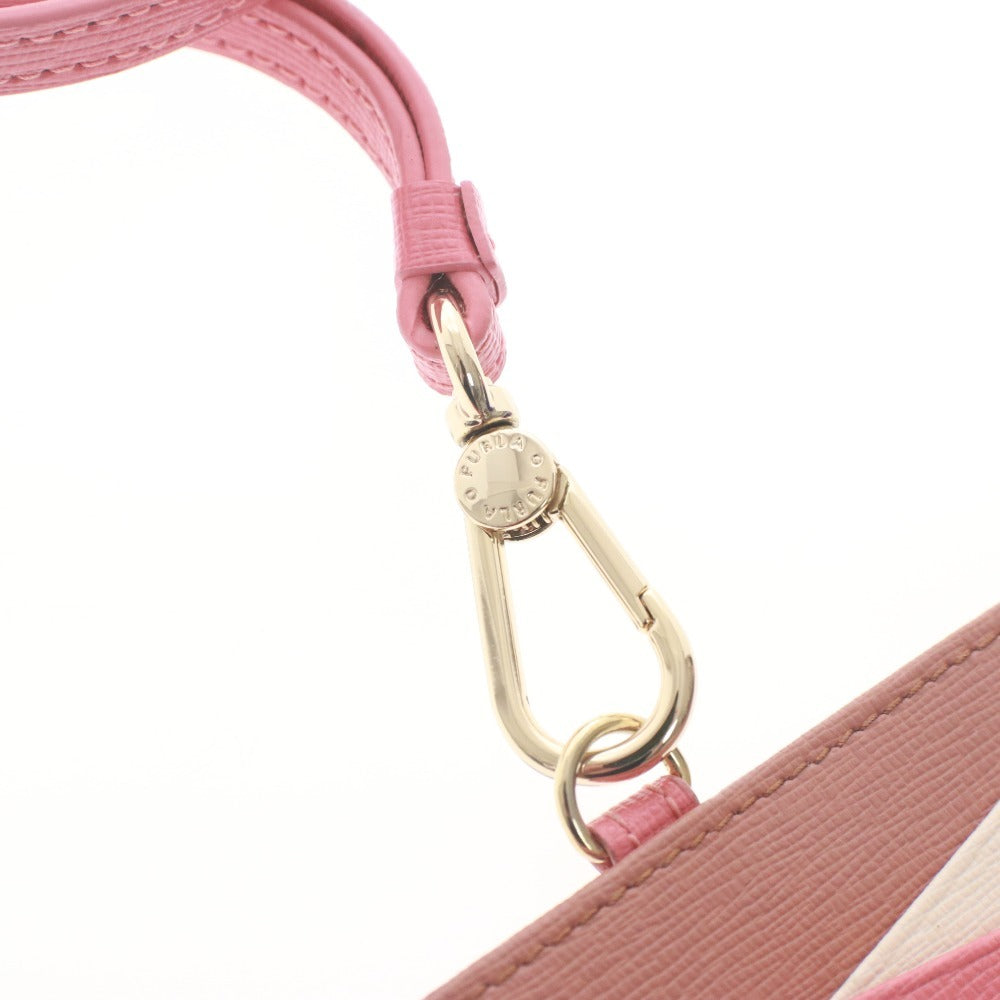 ■ FURLA フルラ パスケース 社員証ケース カードケース 定期入れ レディース ピンクベージュ系 袋 箱付き