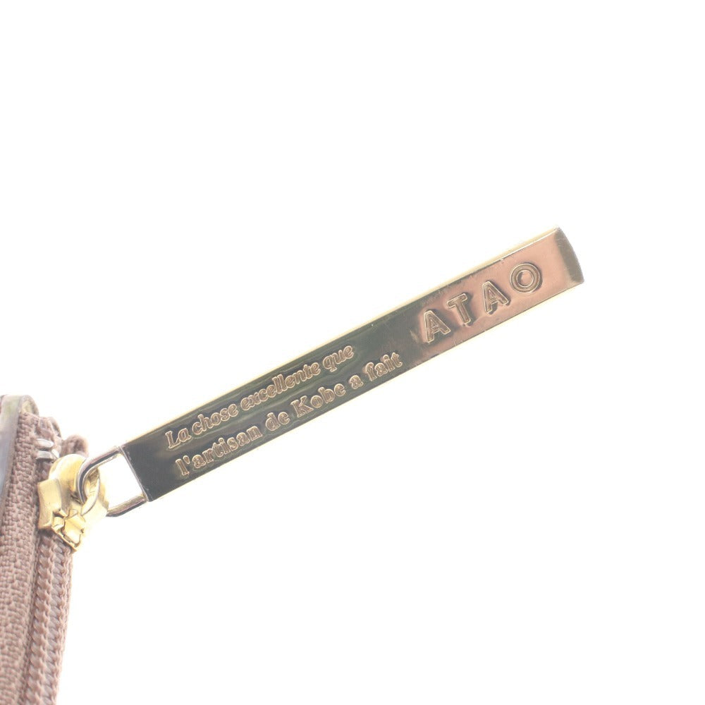 ■ ATAO アタオ 財布 小銭入れ ウォレット ロトロ 1156-CML キャメル ファスナー レディース マルチカラー 箱 付属品付き