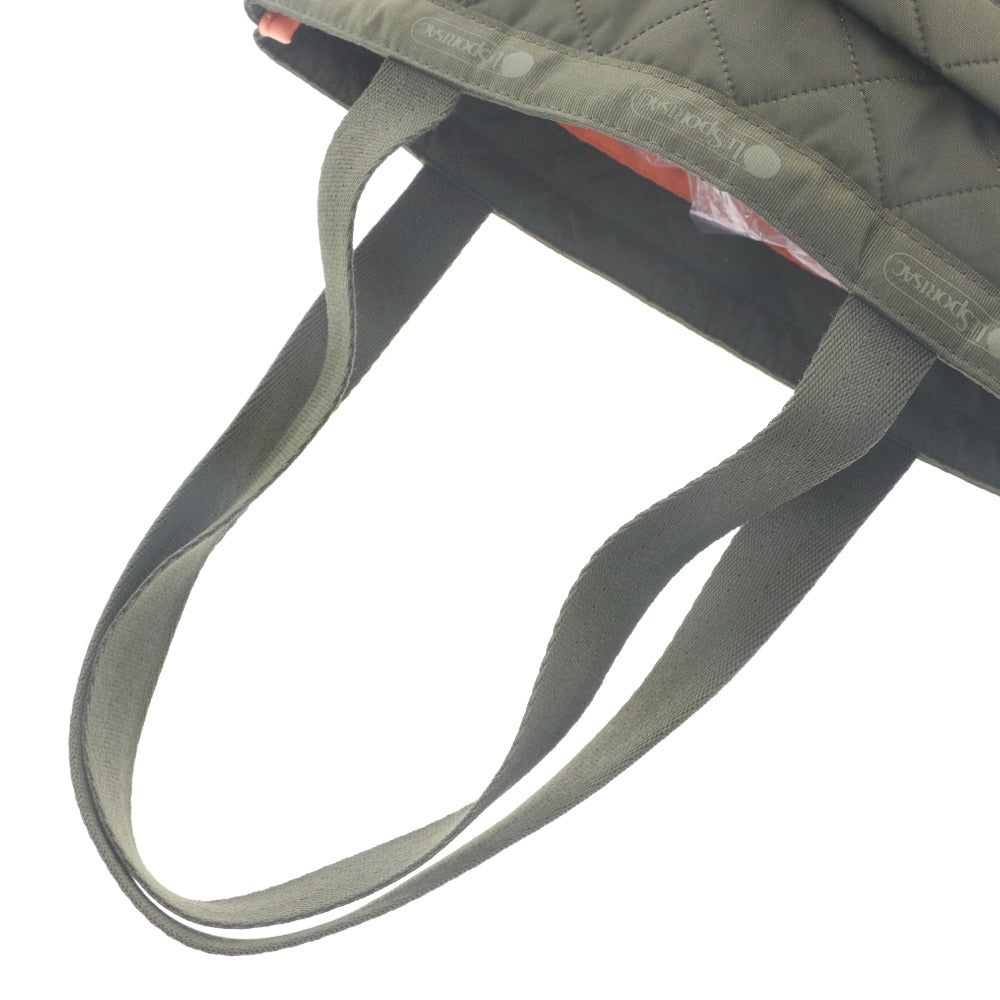 ■ LeSportsac レスポートサック トートバッグ ハンドバッグ 鞄 ファスナーポケット メンズ レディース カーキ系
