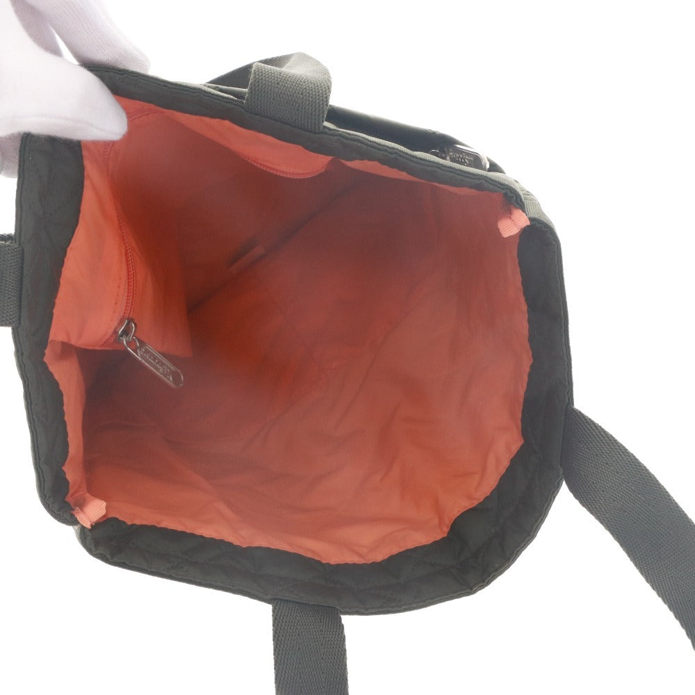 ■ LeSportsac レスポートサック トートバッグ ハンドバッグ 鞄 ファスナーポケット メンズ レディース カーキ系