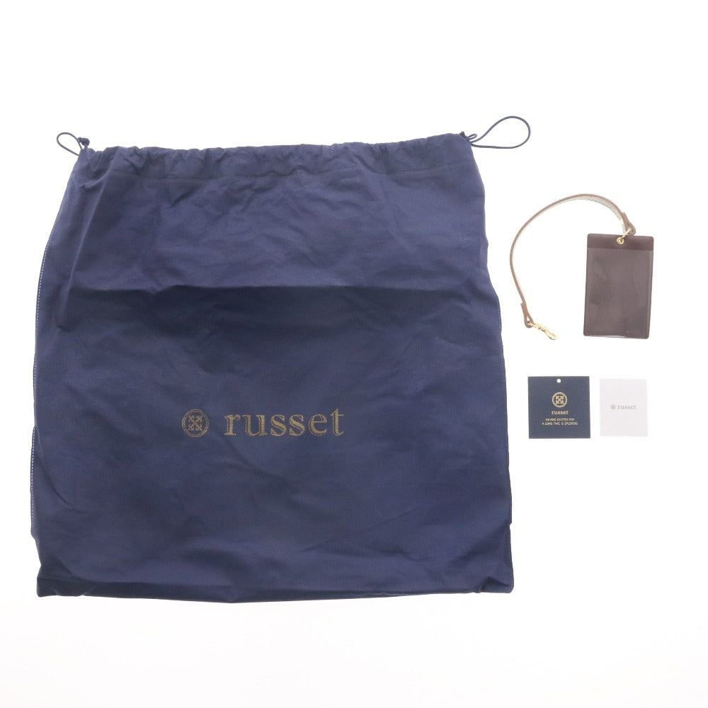 ■ russet ラシット ハンドバッグ トートバッグ 鞄 マグネット ポケット レディース ベージュ系 定期入れ 袋付き