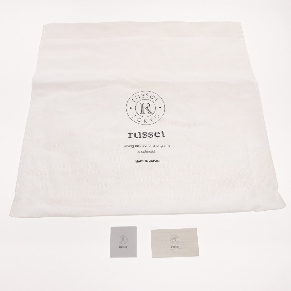 ■ russet ラシット ハンドバッグ トートバッグ 鞄 総柄 マグネット ポケット メンズ レディース ダークネイビー 袋付き