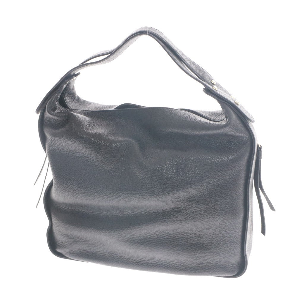 ■ FURLA フルラ ハンドバッグ ショルダーバッグ 鞄 マグネット ポケット ゴールド金具 メンズ レディース ブラック 袋付き