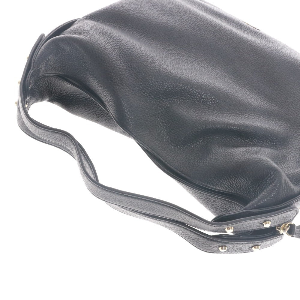 ■ FURLA フルラ ハンドバッグ ショルダーバッグ 鞄 マグネット ポケット ゴールド金具 メンズ レディース ブラック 袋付き