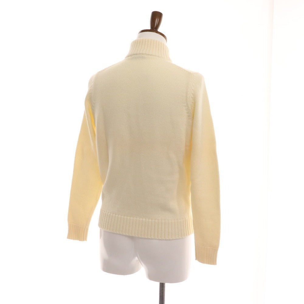 ■ Zanone stand-up collar knit top pullover 100% wool men's size 46 white with tag unused genuine Japanese product