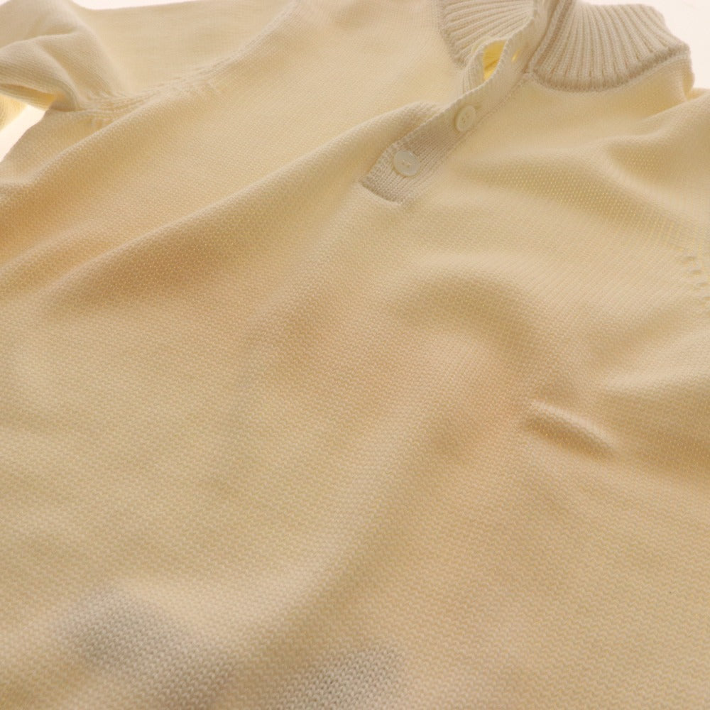 ■ Zanone stand-up collar knit top pullover 100% wool men's size 46 white with tag unused genuine Japanese product