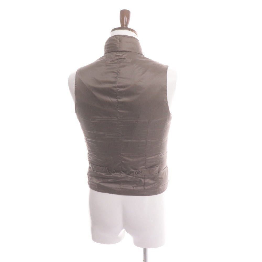 ■ ヘルノ ショールカラー ダウン ジレ ベスト メンズ 44 （S相当） ブラウン ハンガー付き