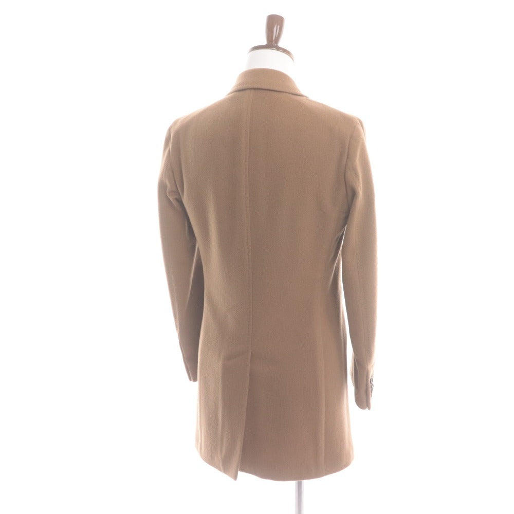 ■ ロイヤルロウ チェスター コート アウター 段返り三つボタン メンズ 44 （L相当） キャメル ハンガー付き 未使用