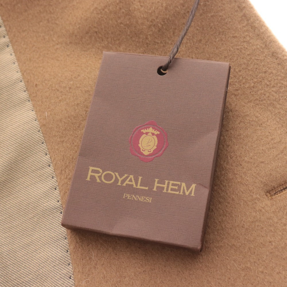 ■ ロイヤルロウ チェスター コート アウター 段返り三つボタン メンズ 44 （L相当） キャメル ハンガー付き 未使用