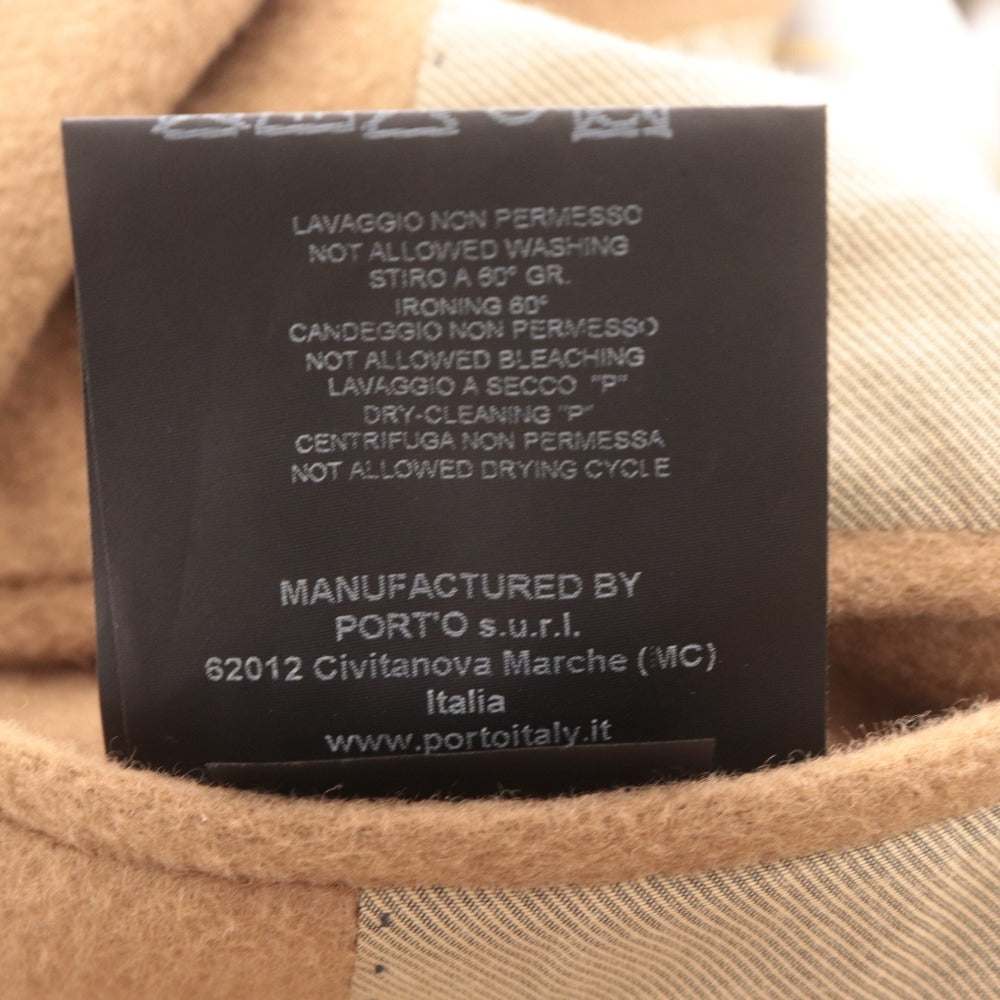 ■ ロイヤルロウ チェスター コート アウター 段返り三つボタン メンズ 44 （L相当） キャメル ハンガー付き 未使用