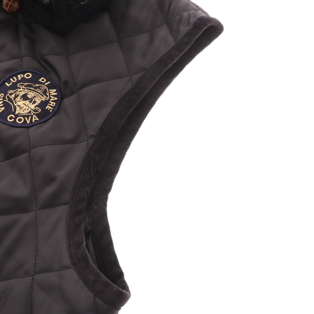 ■ Sinacova quilted vest hoodie button vest patch outerwear men's LL black