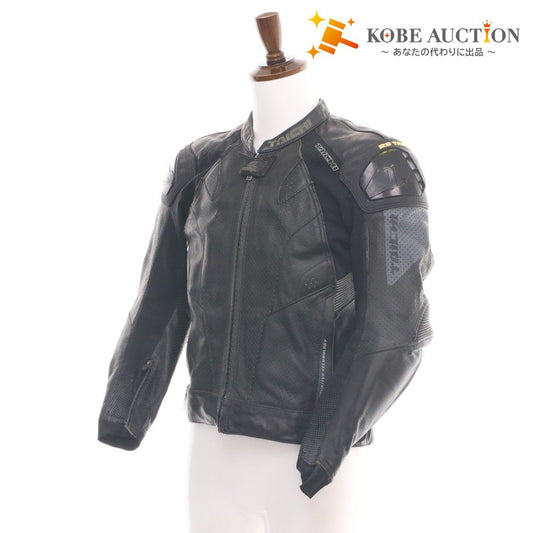 ■ RSタイチ ベンテッド レザー ジャケット RSJ825 長袖 アウター 革ジャン パット チャック メンズ M ブラック