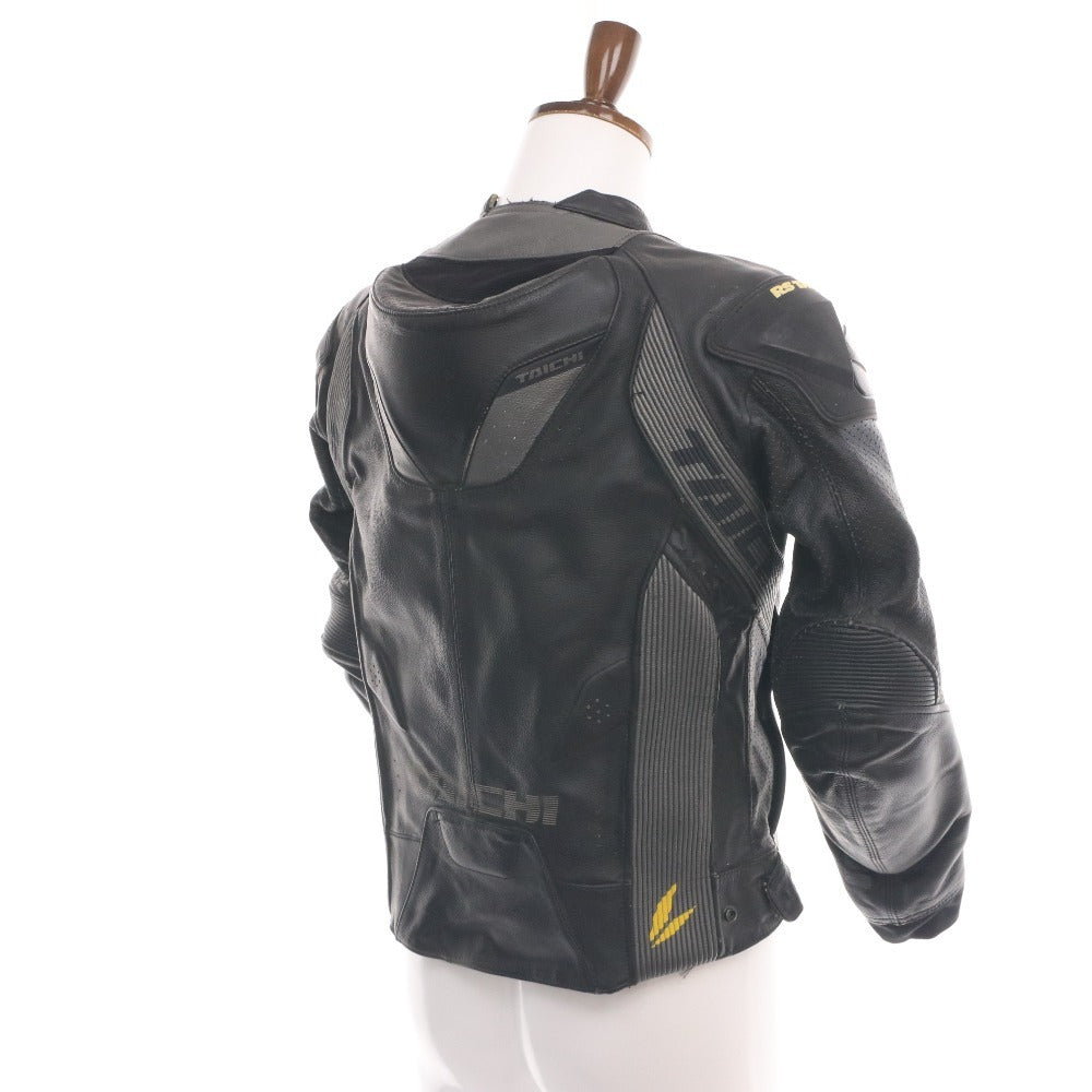 ■ RSタイチ ベンテッド レザー ジャケット RSJ825 長袖 アウター 革ジャン パット チャック メンズ M ブラック