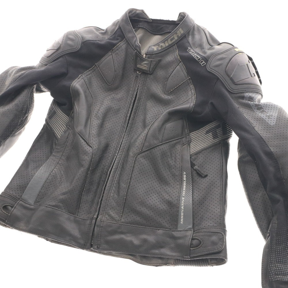 ■ RSタイチ ベンテッド レザー ジャケット RSJ825 長袖 アウター 革ジャン パット チャック メンズ M ブラック