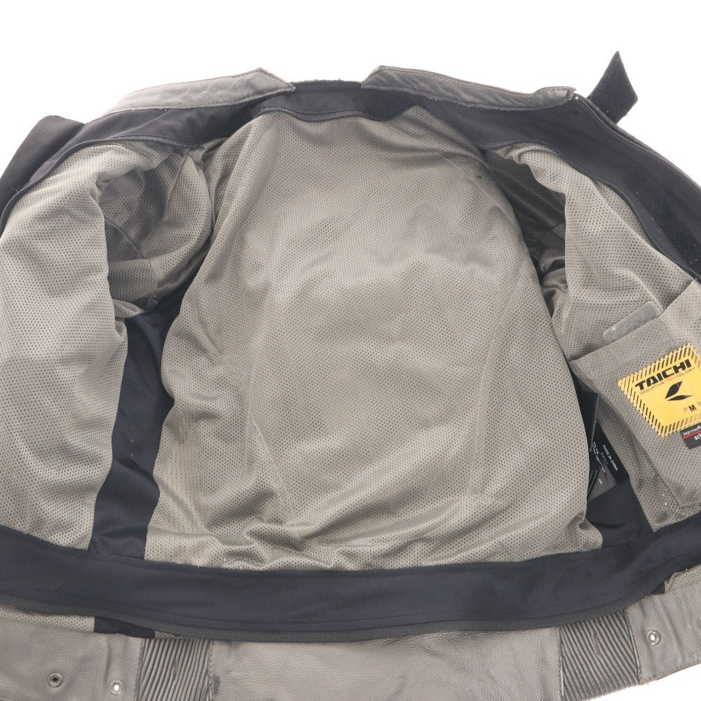 ■ RSタイチ ベンテッド レザー ジャケット RSJ825 長袖 アウター 革ジャン パット チャック メンズ M ブラック