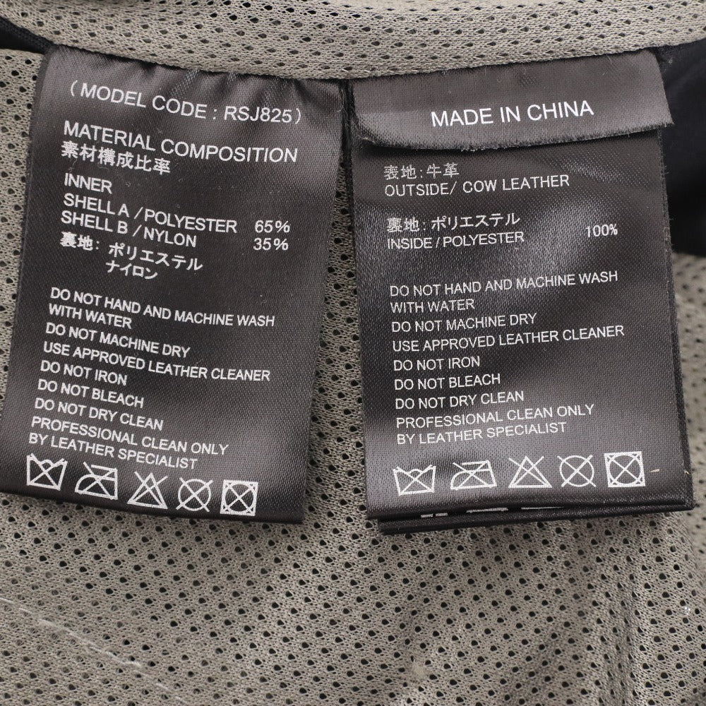 ■ RSタイチ ベンテッド レザー ジャケット RSJ825 長袖 アウター 革ジャン パット チャック メンズ M ブラック