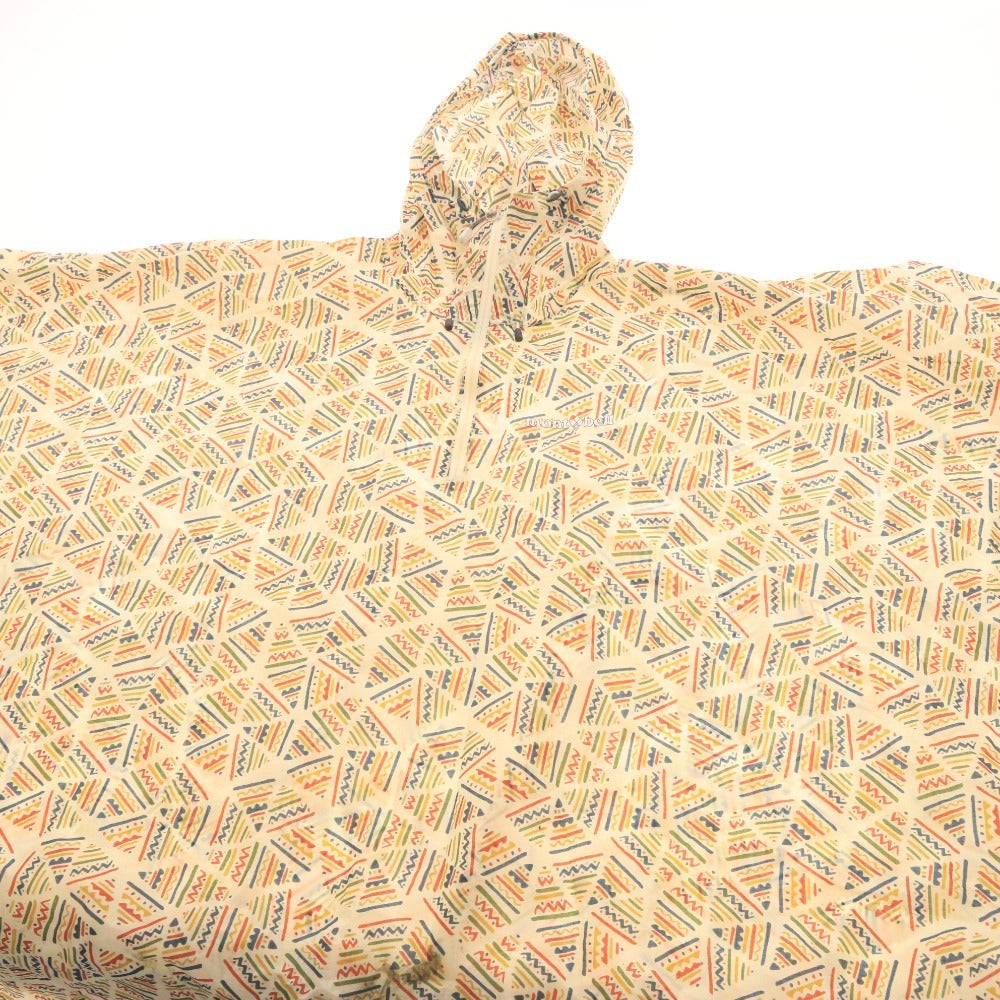 ■ モンベル レイン ポンチョ プリント トレッキング 1128668 アウター 雨具 レインウェア アウトドア用品 メンズ レディース M イエロー