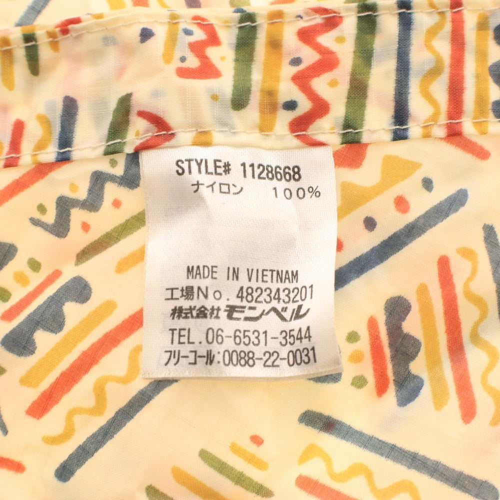 ■ モンベル レイン ポンチョ プリント トレッキング 1128668 アウター 雨具 レインウェア アウトドア用品 メンズ レディース M イエロー