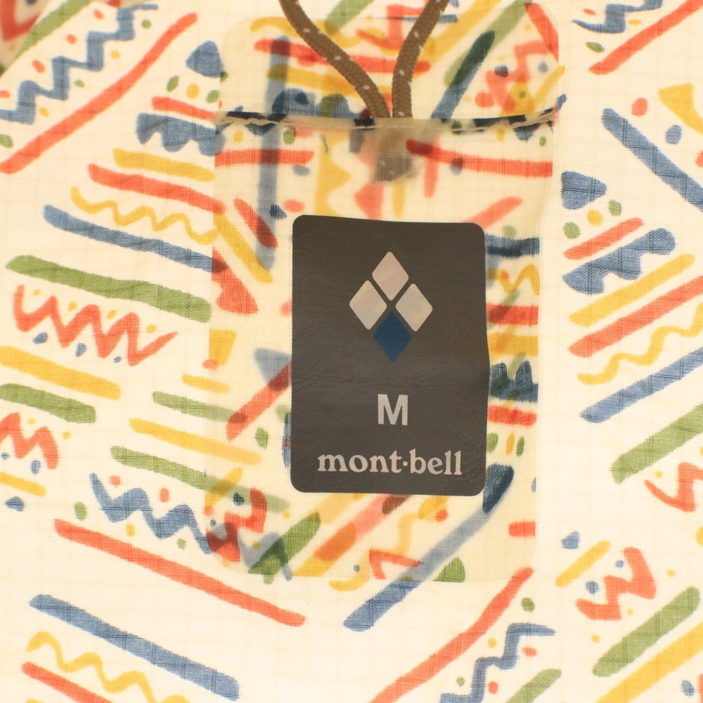 ■ モンベル レイン ポンチョ プリント トレッキング 1128668 アウター 雨具 レインウェア アウトドア用品 メンズ レディース M イエロー