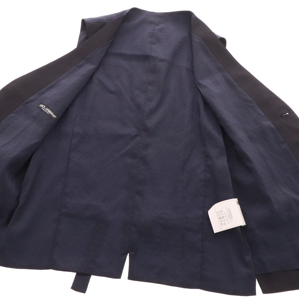 ■ ドルチェ&ガッバーナ スーツ スリーピース ジャケット ベスト スラックス メンズ 44 ネイビー 付属品付き 未使用
