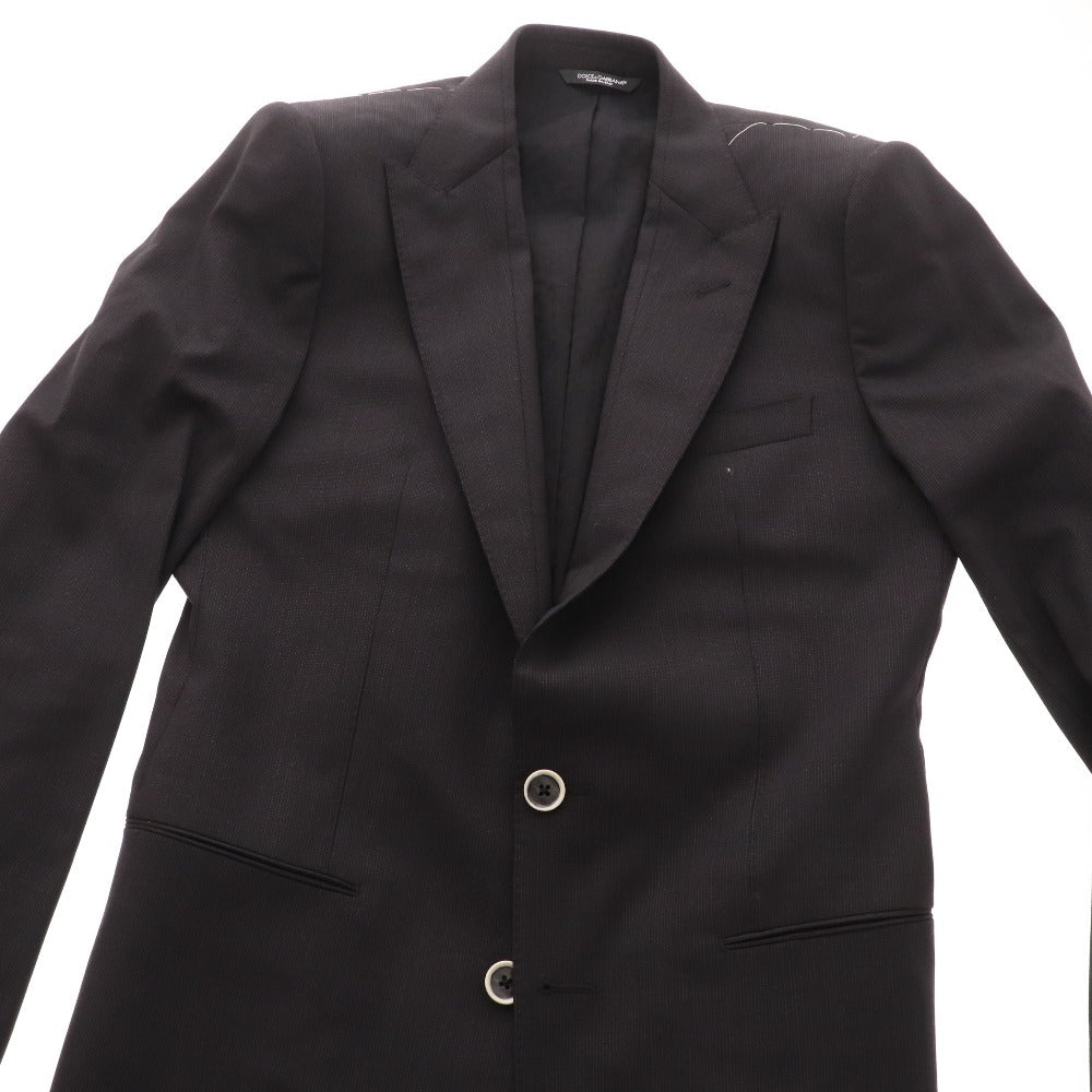 ■ ドルチェ&ガッバーナ スーツ スリーピース ジャケット ベスト スラックス メンズ 44 ブラック 付属品付き 未使用