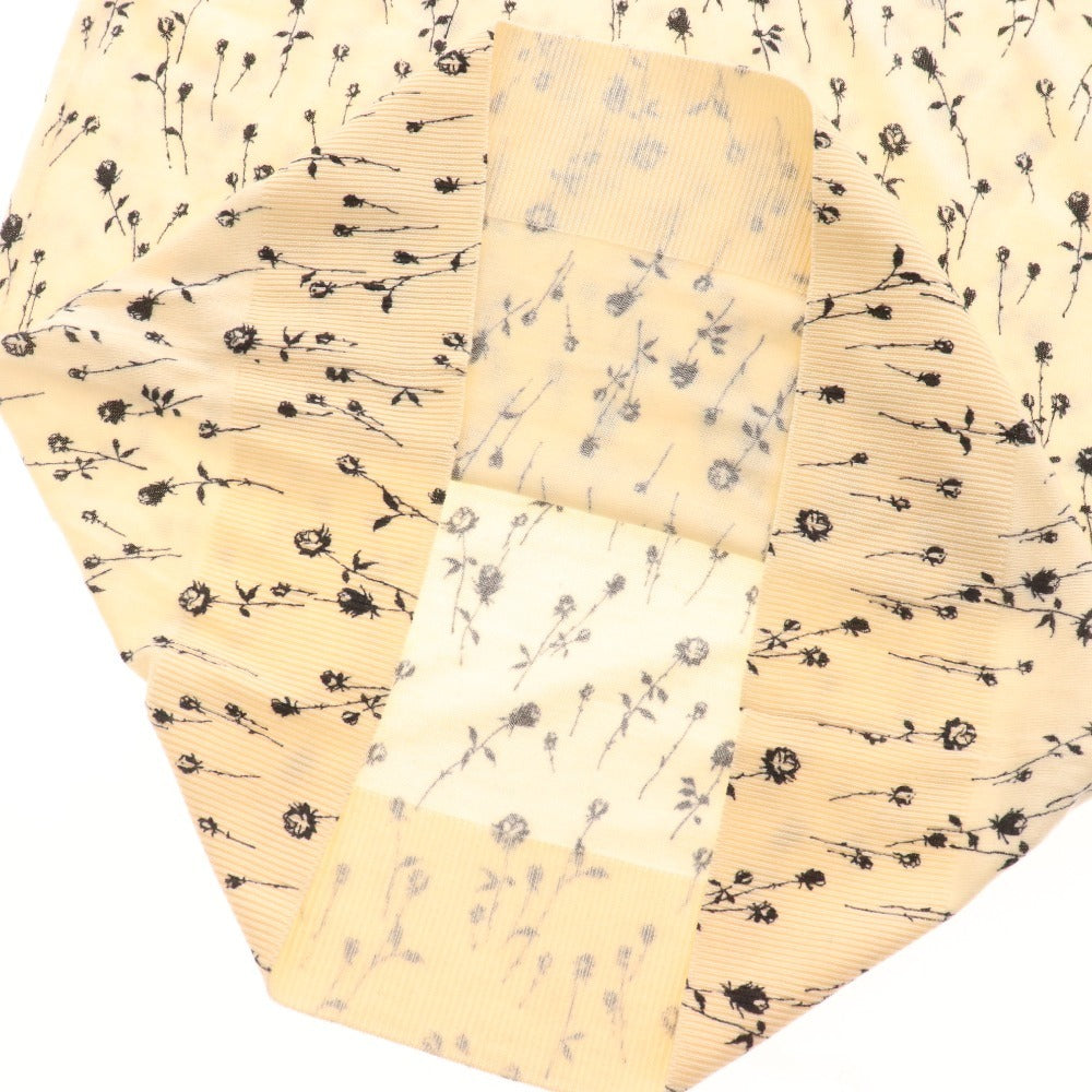 ■ ドルチェアンドガッバーナ ポロシャツ 半袖 トップス 花 カシミヤ シルク レディース 44 ホワイト