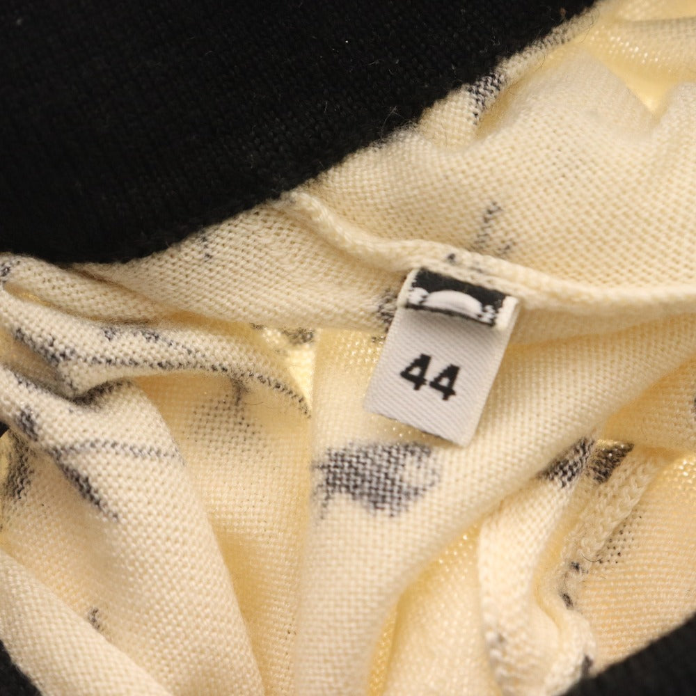 ■ ドルチェアンドガッバーナ ポロシャツ 半袖 トップス 花 カシミヤ シルク レディース 44 ホワイト