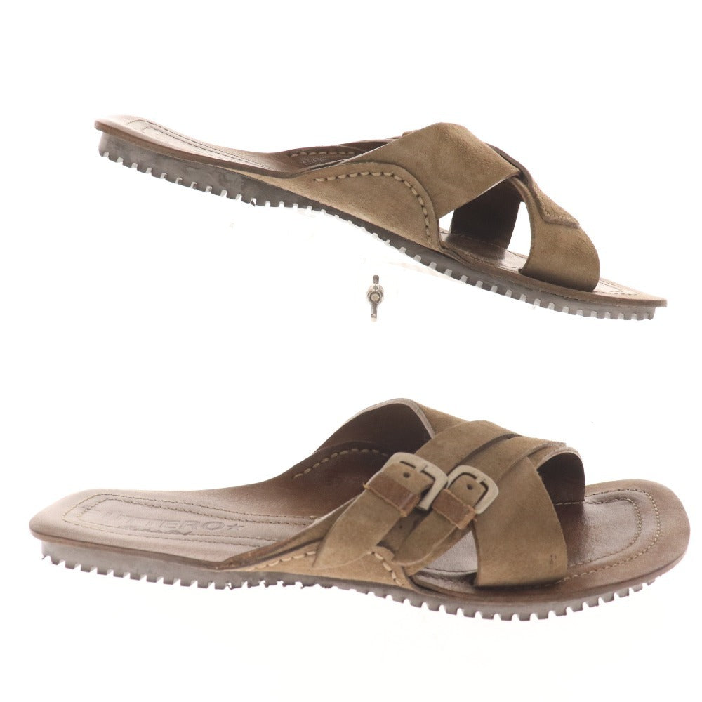 ■ ブッテロ サンダル B1851UTGB 靴 スエード ストラップ メンズ 39 ベージュ 箱付き