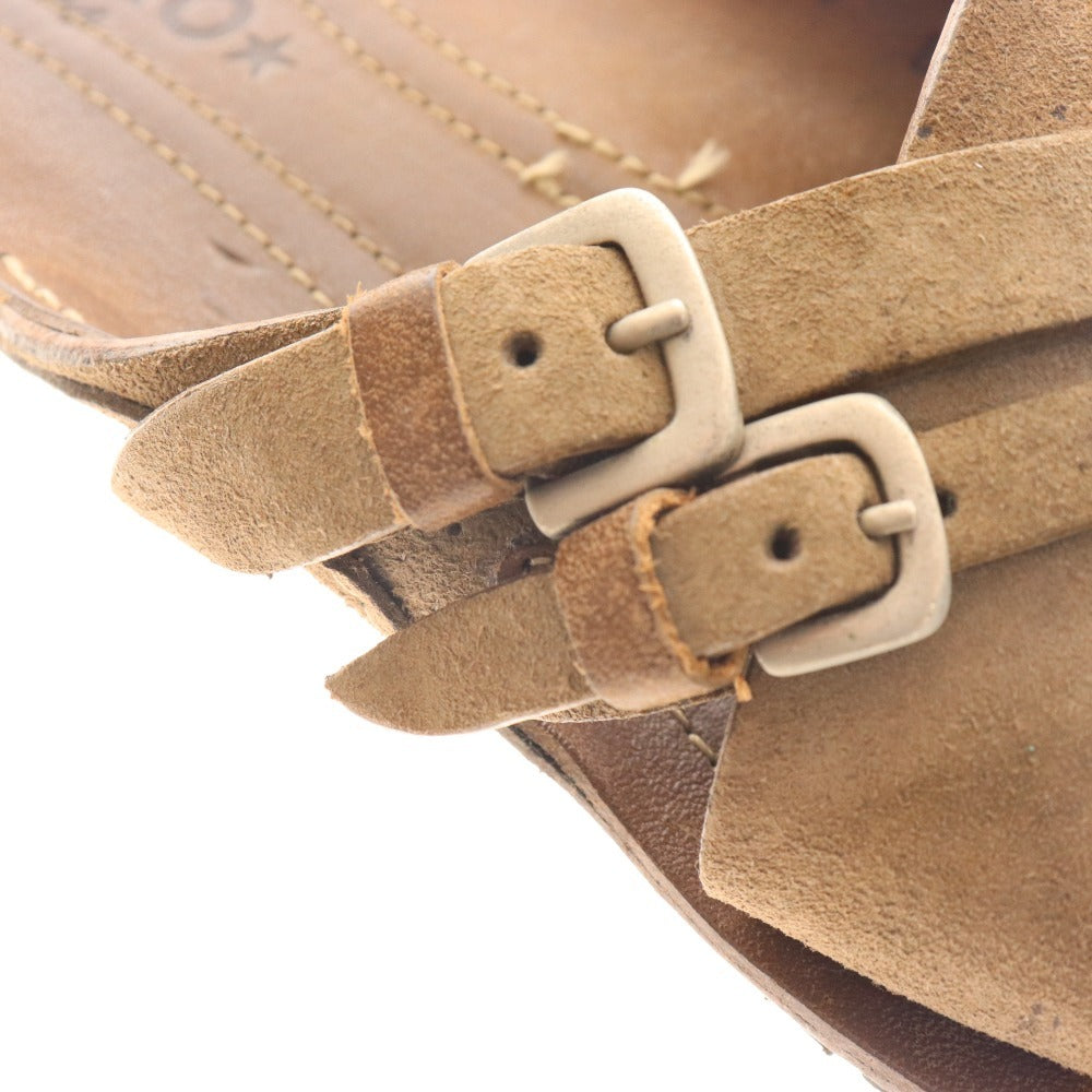 ■ ブッテロ サンダル B1851UTGB 靴 スエード ストラップ メンズ 39 ベージュ 箱付き