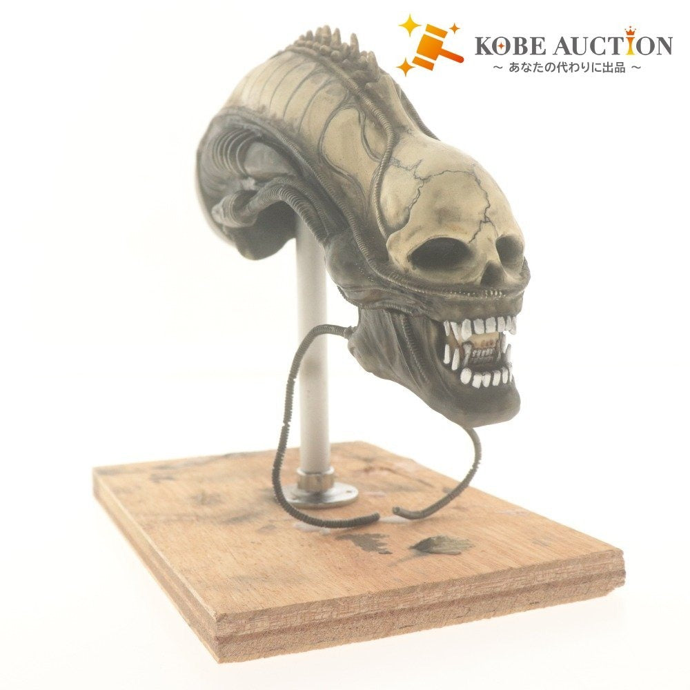 ■ サイコモンスターズ エイリアン ヘッド フィギュア ゼノモーフ (ビッグチャップ) 全長24cm 台座付き カスタム版 訳アリ