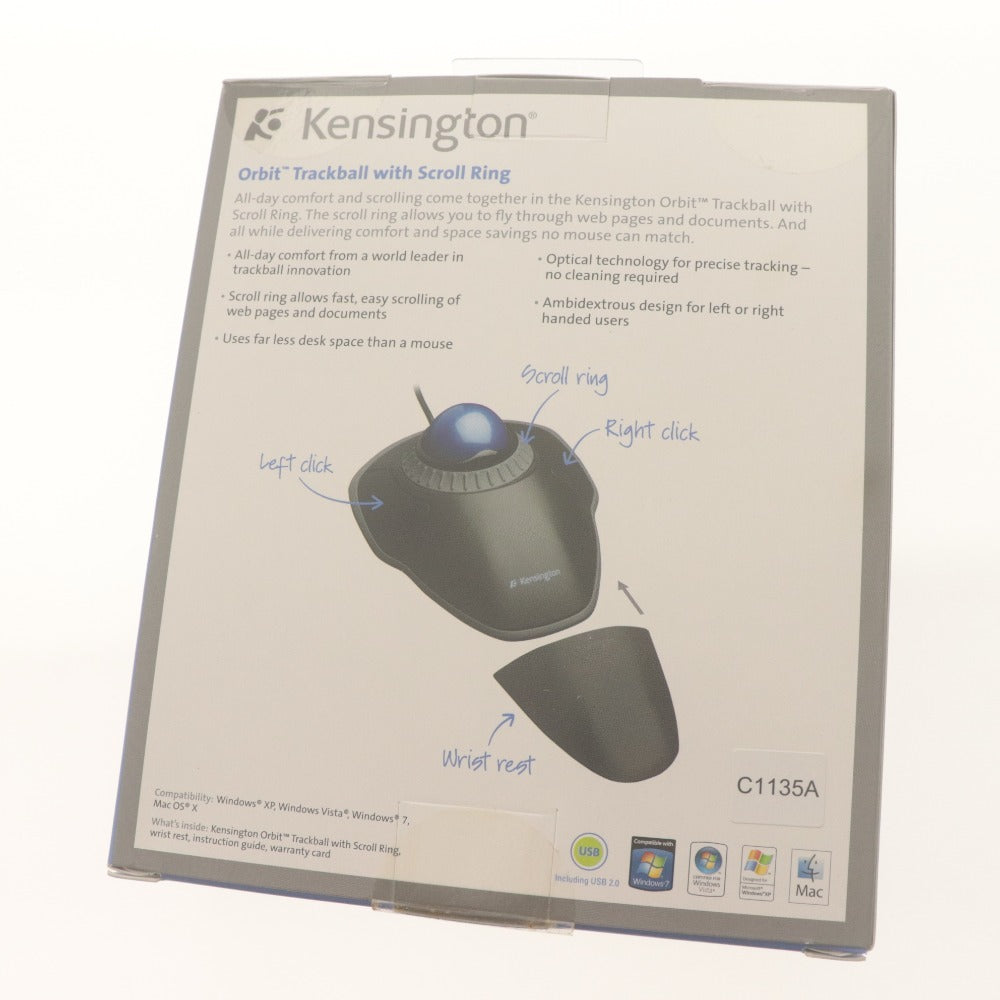 ■ Kensington ケンジントン トラックボール Orbit Trackball with Scroll Ring スクロールリング Comfort meets control 未開封 未使用
