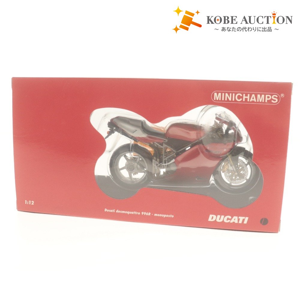■ ミニチャンプス ミニカー バイク Ducati desmoquattro 996R monoposto 1/12 箱付き