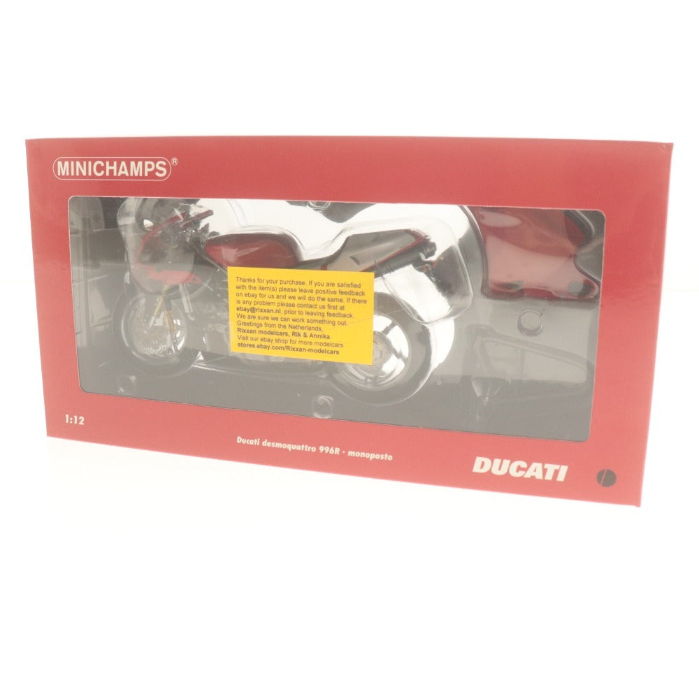 ■ ミニチャンプス ミニカー バイク Ducati desmoquattro 996R monoposto 1/12 箱付き