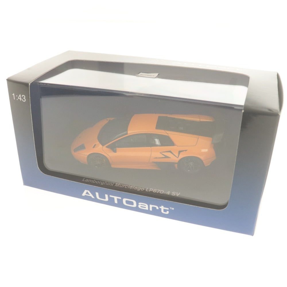 ■ AUTOart オートアート ミニカー ランボルギーニ ムルシエラゴ LP670-4 SV 1/43 オレンジ 箱付き