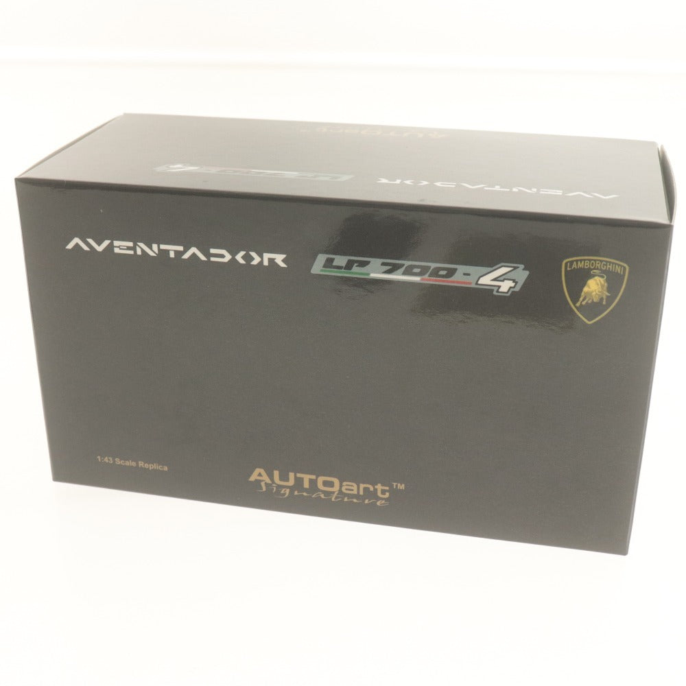 ■ AUTOart オートアート ミニカー ランボルギーニ アヴェンタドール LP700-4 1/43 イエロー付属品付き