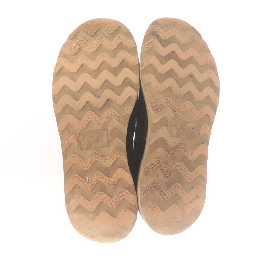 RED WING 8165 Leather Boots, Plain Toe, Made in USA, Women's, Size 23.5cm, Black