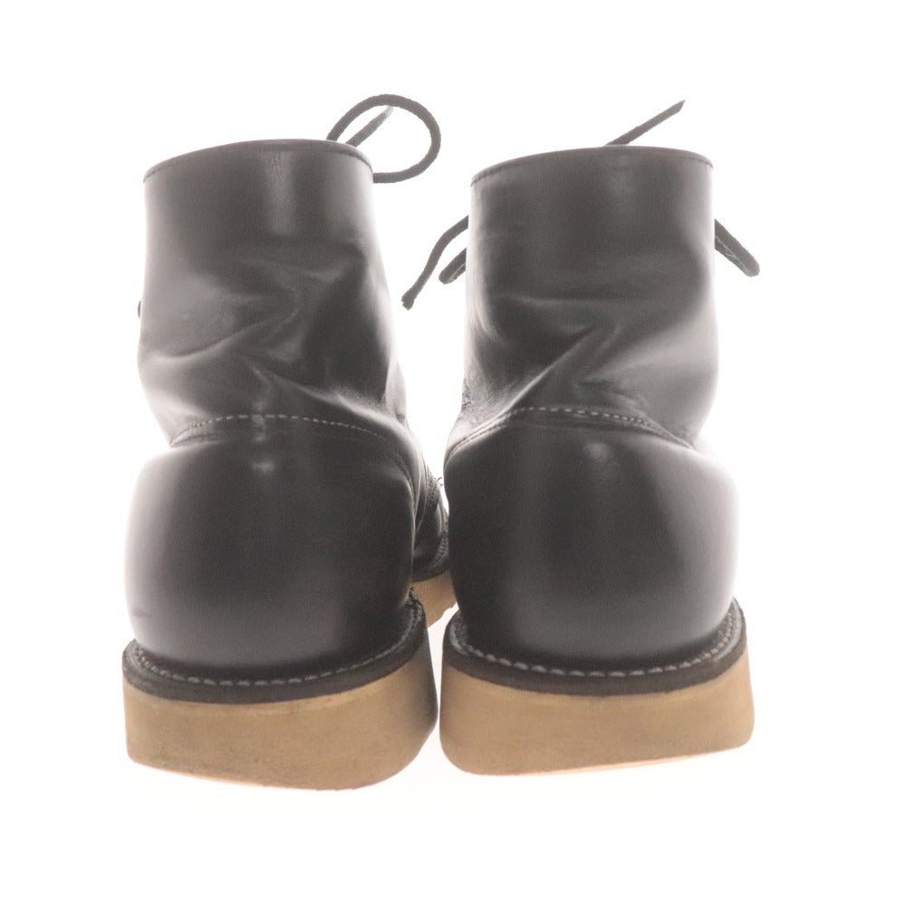 RED WING 8165 Leather Boots, Plain Toe, Made in USA, Women's, Size 23.5cm, Black